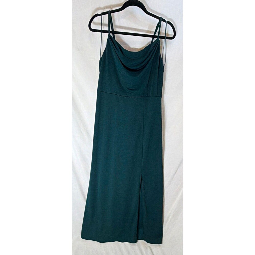 Birdy Grey Women’s Green Cowl Neck Sleeveless Dress XL Zip